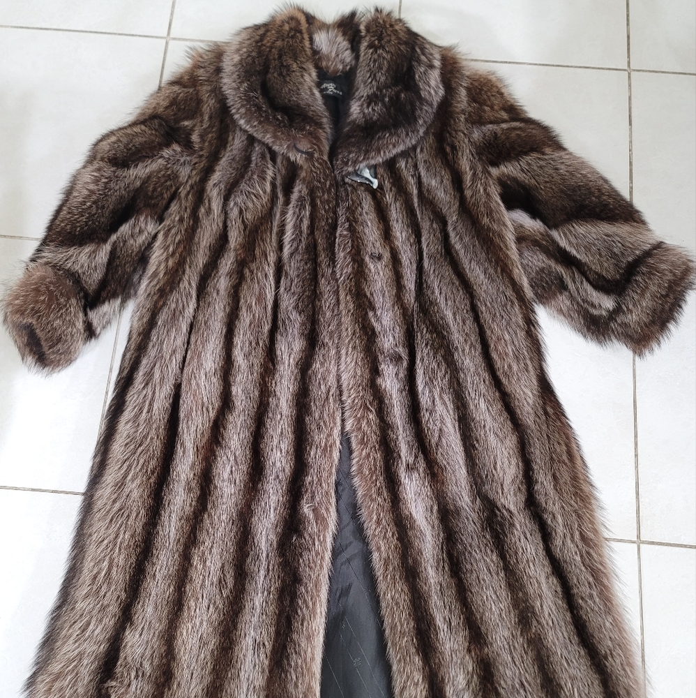 Beaver full length coat
